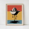 Retro Citrus Juicer Poster, Kitchen Wall Art Print