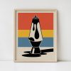 Lava Lamp Groovy Poster, Retro 70s Wall Art