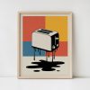 Retro Toaster Poster, Pop Art Kitchen Print