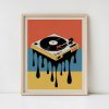 Record Player Art Print, Turntable Poster