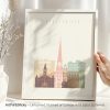 Fayetteville City Print in Pastels by ArtPrintsVicky