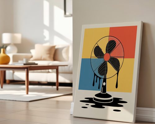 Alternative view of Retro Desk Fan Poster, Pop Art Wall Print