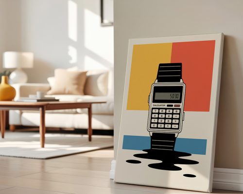 Alternative view of Retro Digital Watch Print, Tech Pop Art Poster