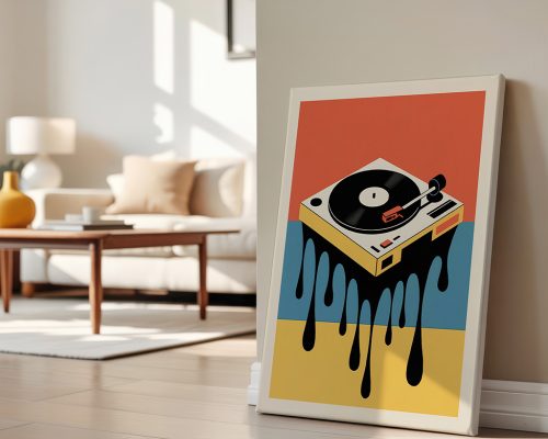 Alternative view of Record Player Art Print, Turntable Poster