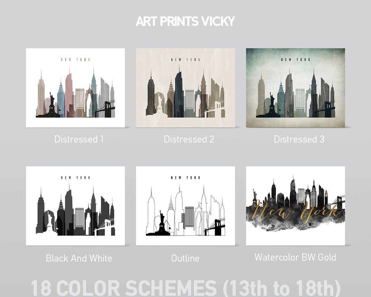 Landscape Color Schemes 13th to 18th at ArtPrintsVicky