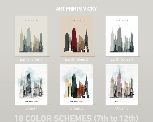 Vertical Color Schemes 7th to 12th at ArtPrintsVicky