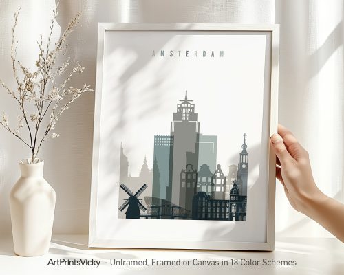 Alternative view of Amsterdam Wall Art Print — Skyline Poster