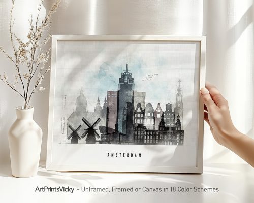 Alternative view of Amsterdam Wall Art Print — Urban Skyline Poster