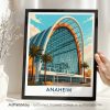 Anaheim Travel Print - Cityscape Retro Poster