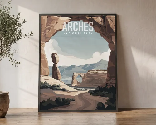 Arches National Park a Gateway to Wonder Poster | ArtPrintsVicky