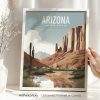 Arizona scenery travel poster in smooth colors by ArtPrintsVicky