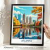 Atlanta Georgia Skyline Travel Print