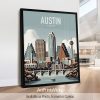 Austin cityscape travel poster in smooth colors by ArtPrintsVicky