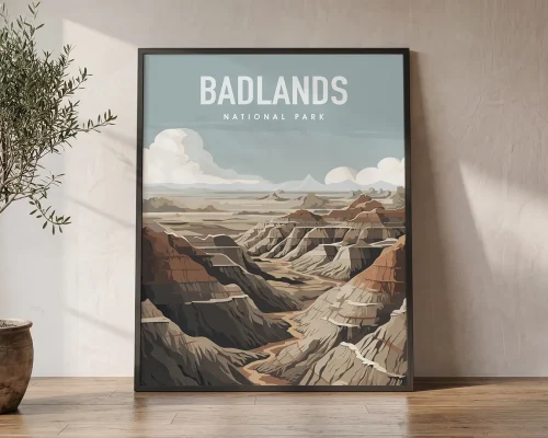 Badlands Majesty a South Dakota Park Poster | ArtPrintsVicky