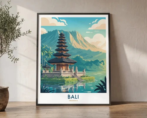 Bali Travel Poster — Vintage Wall Art Print | ArtPrintsVicky