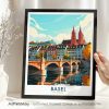 Basel Travel Poster - Switzerland Art Print