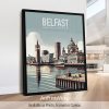 Smooth travel style art print of the Belfast skyline by ArtPrintsVicky