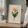 Bird of Paradise Print Botanical Wall Art Poster