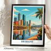 Brisbane Travel Poster - Wall Art Print