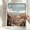 Bryce Canyon Utah National Park vector illustration poster by ArtPrintsVicky