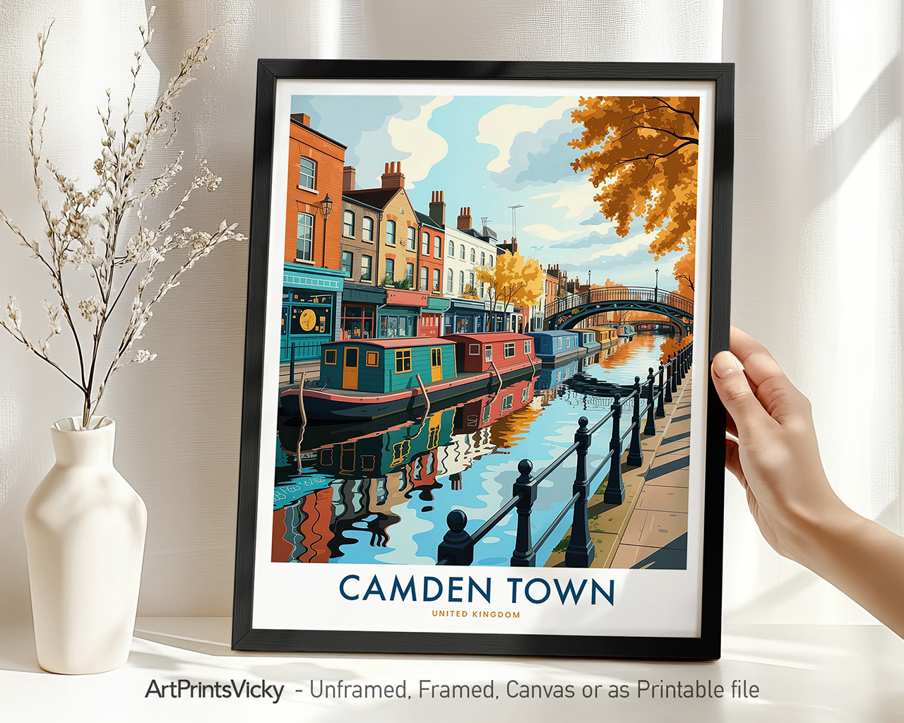 London Camden Town Travel Print