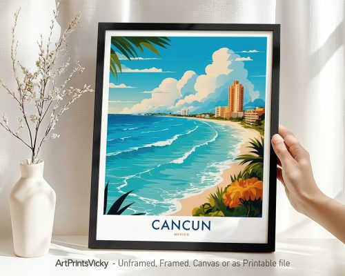 Cancun Mexico Travel Poster