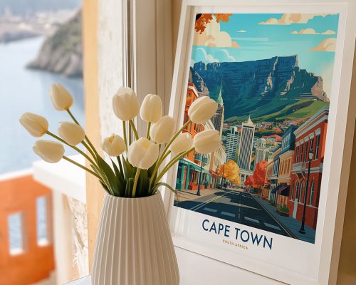 Alternative view of Cape Town Travel Poster - South Africa Wall Art