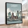 Cardiff skyline in travel poster style and smooth colors by ArtPrintsVicky