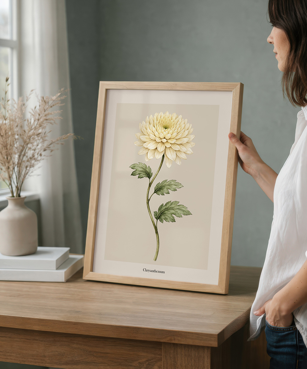 Chrysanthemum Print Botanical Wall Art