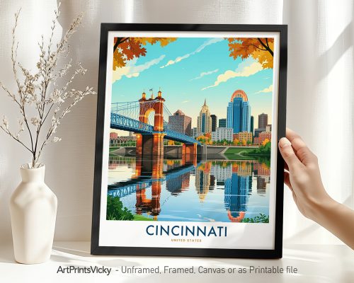 Cincinnati Travel Poster - Wall Art Print