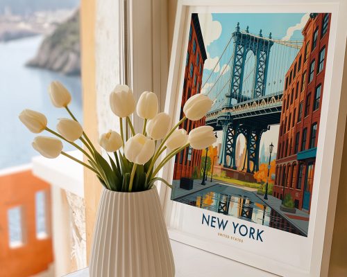 Alternative view of New York DUMBO Brooklyn Travel Poster