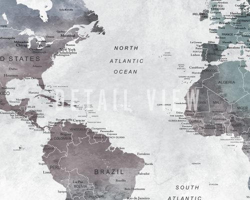 World map featuring geographical labels and shaded regions in cool tones.