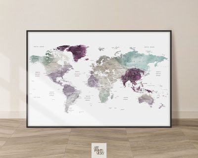 Large world map poster