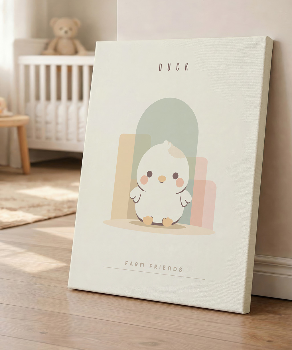 Duck Nursery Print, Farm Friends Wall Art - Image 4