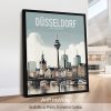Düsseldorf illustrated travel poster style and smooth colors by ArtPrintsVicky