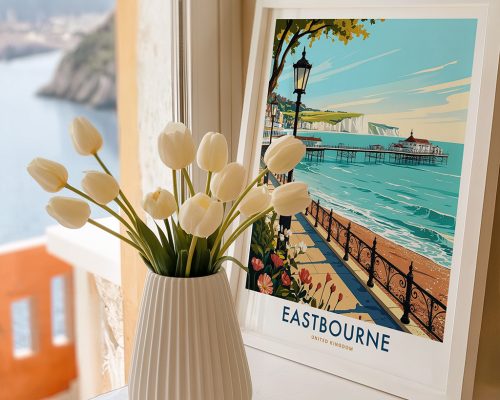 Alternative view of Eastbourne Travel Print - UK Cityscape Poster