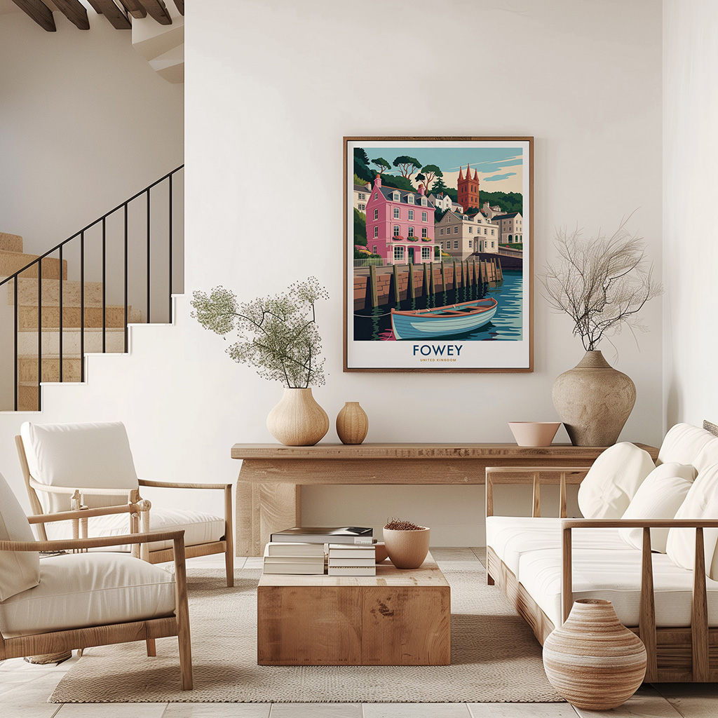 Fowey Cornwall England Travel Print - Image 3