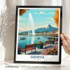 Geneva Switzerland Travel Poster - Wall Art Print