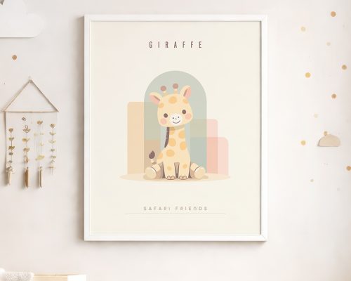 Alternative view of Giraffe Nursery Print, Safari Wall Art Decor