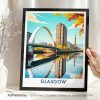 Glasgow Scotland Travel Print - Cityscape Poster