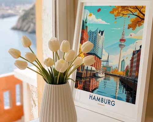 Alternative view of Hamburg Germany Travel Poster - Wall Art Print