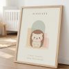Hedgehog Nursery Print, Woodland Wall Art