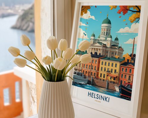 Alternative view of Helsinki Travel Poster - Wall Art Print