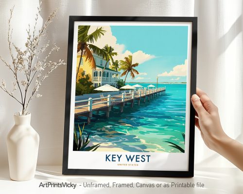 Key West Travel Print – Florida Poster