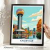 Knoxville TN Skyline Travel Poster - Wall Art