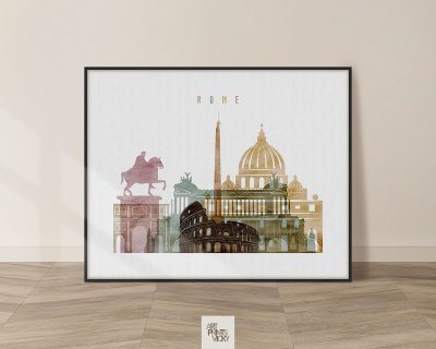 Rome poster watercolor 1 landscape