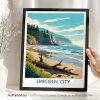 Lincoln City Oregon Travel Print -  Wall Poster