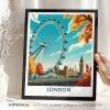 London Eye Travel Poster - Cityscape Art Print