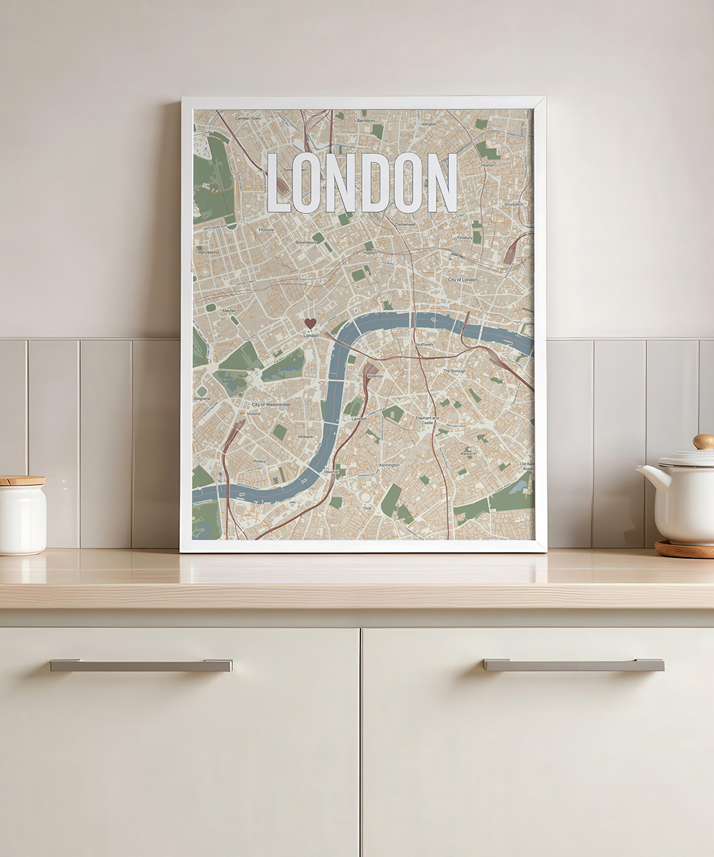 London Map Print Personalized Wall Art Poster - Image 2
