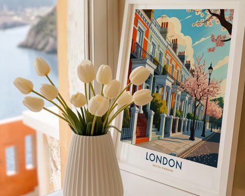 Alternative view of London Notting Hill Travel Print - Cityscape Poster